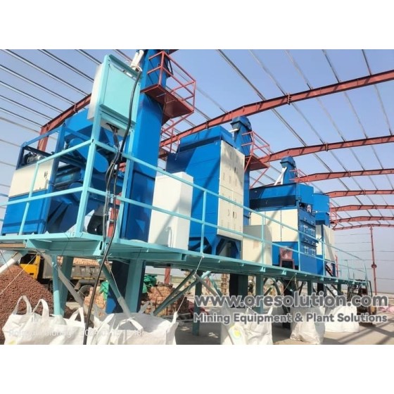 Zircon sand beneficiation production line and process flow